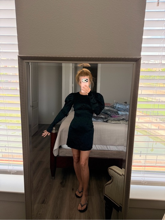 The Andamane Dresses & Skirts - Black Puff-Sleeve Mini Dress - Women